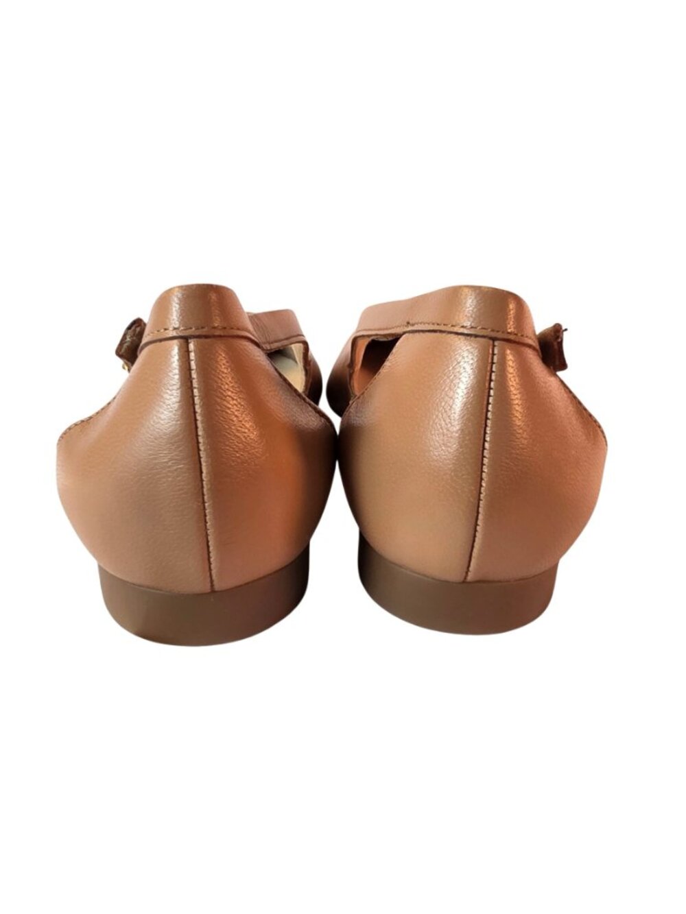 Paul Green Rica Pointed Toe D'Orsay Flats Tan Leather Womens 7 Ankle Strap NWOB - Picture 10 of 12